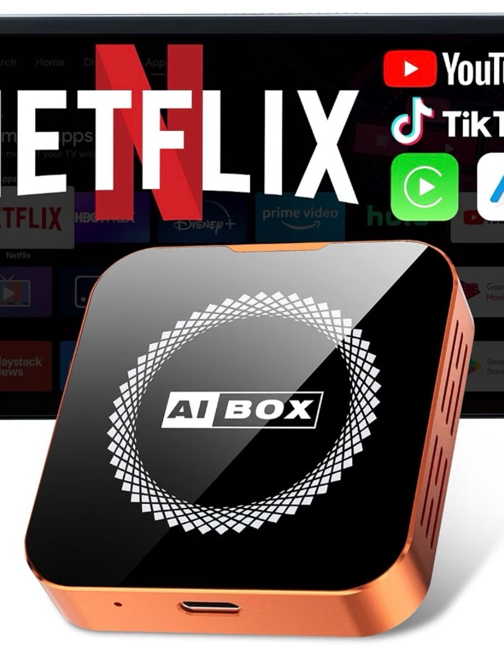 AI BOX Orange Streaming TV Box - Smart GPS & Navigation Access